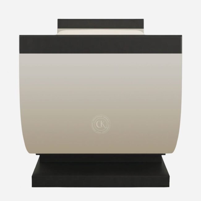 Crescent Sheesham Wood Recamier In Beige Color (5)