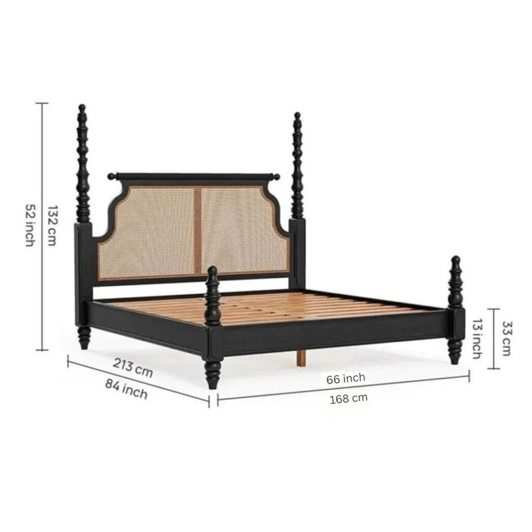 Rydel Solid Wood Queen Size Bed CK011154-1