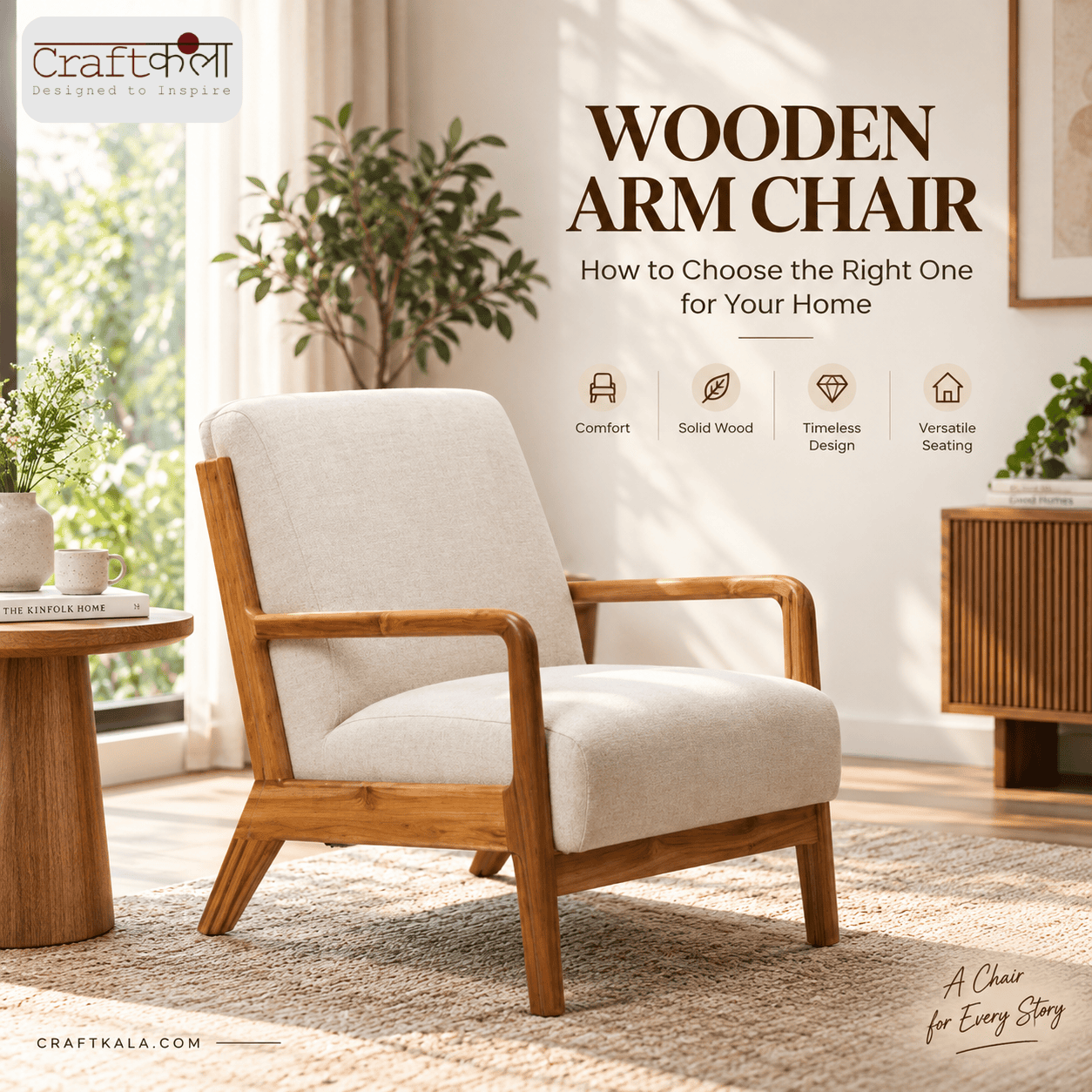 Wooden armchairs